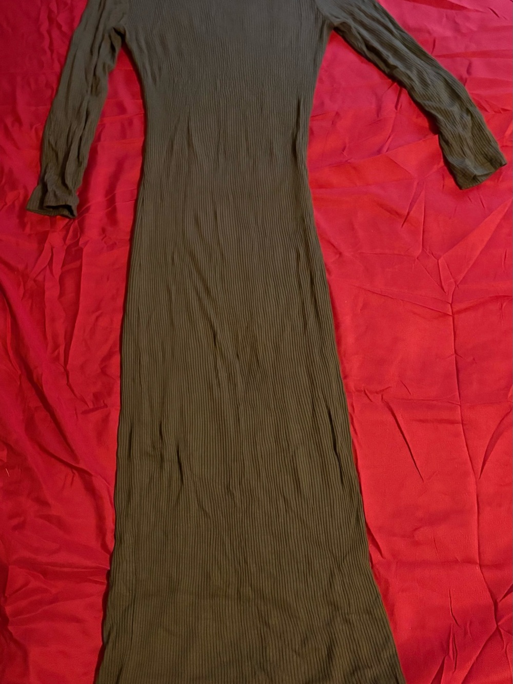 Forever 21 women’s size small dark green ribbed dress
